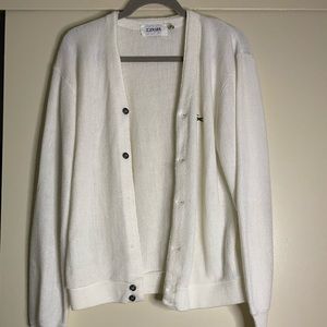 Vintage IZOD Lacoste White Cardigan Size L